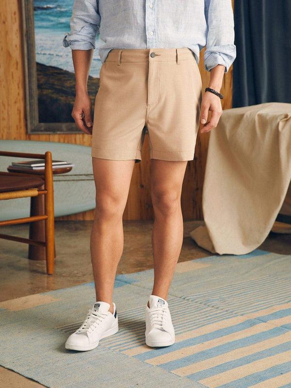faherty All Day™ Short 1.0 (5") - Khaki Men's Bottoms