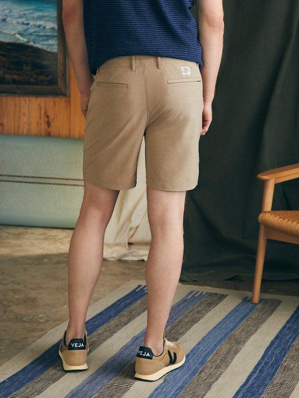 Faherty All Day™ Short 1.0 (7") - Khaki Men's Bottoms