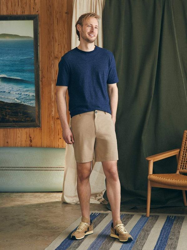 Faherty All Day™ Short 1.0 (7") - Khaki Men's Bottoms