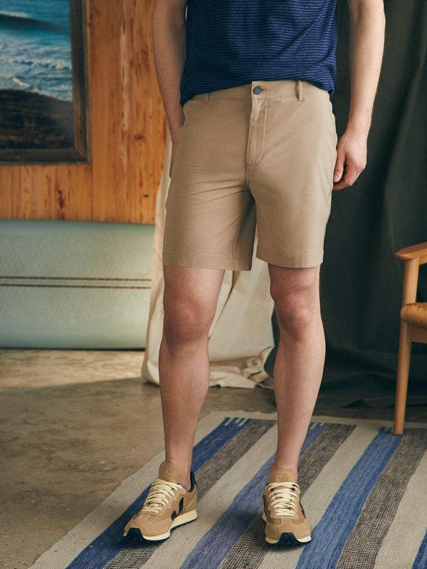 faherty All Day™ Short 1.0 (7") - Khaki Men's Bottoms