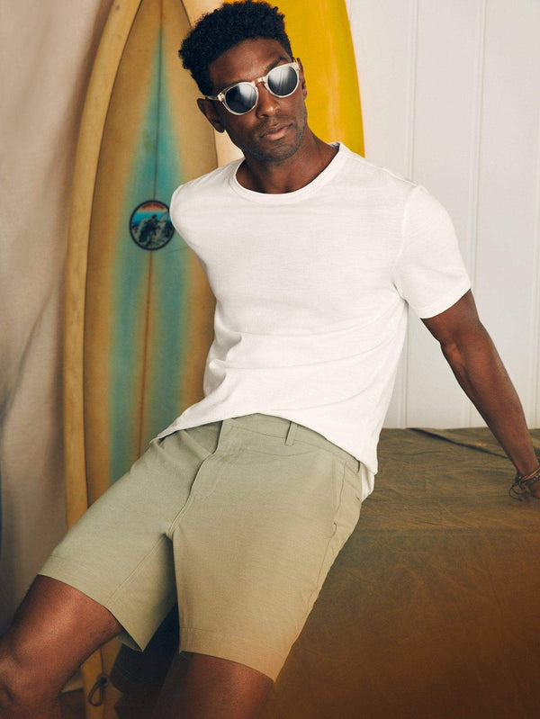 Faherty All Day™ Short 1.0 (7") - Olive Men's Bottoms