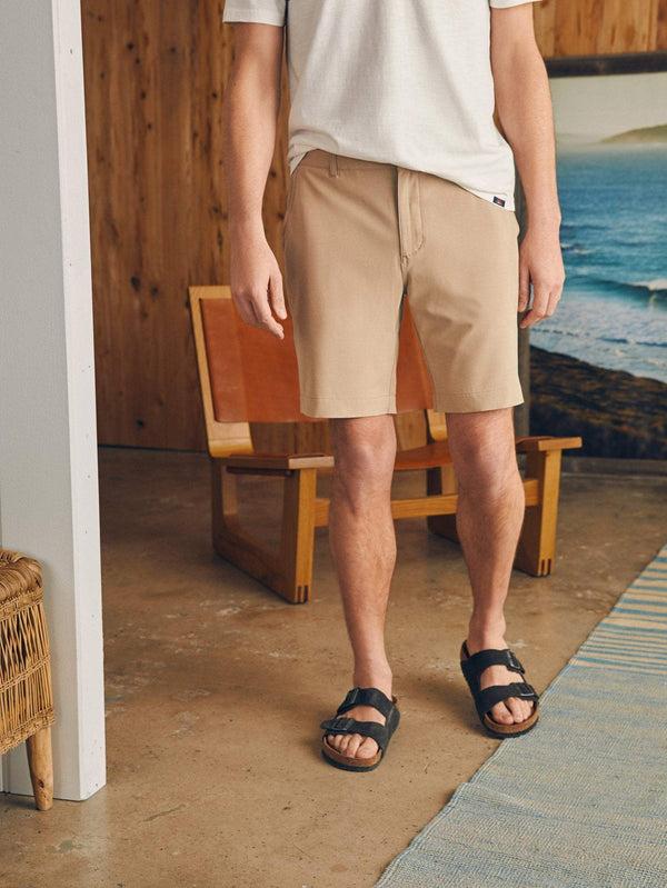 faherty All Day™ Short 1.0 (9") - Khaki Men's Bottoms