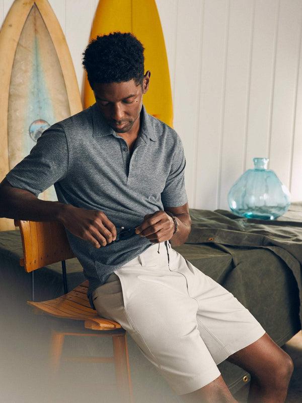 Faherty All Day™ Short 1.0 (9") - Stone Men's Bottoms