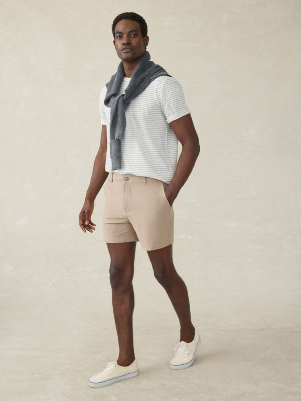 Faherty All Day™ Short 2.0 (5") - Khaki Men's Bottoms