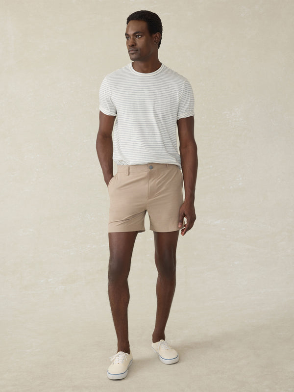 Faherty All Day™ Short 2.0 (5") - Khaki Men's Bottoms