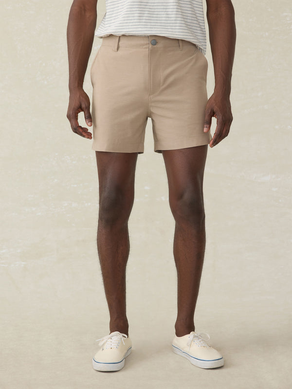 faherty All Day™ Short 2.0 (5") - Khaki Men's Bottoms