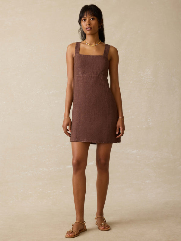 Faherty August Linen Dress - Cocoa Women's Dresses