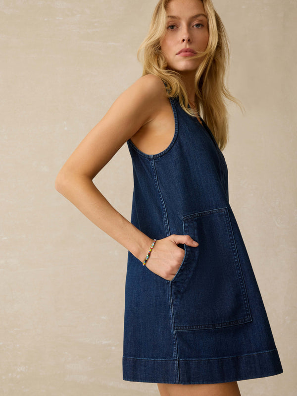 faherty Azure Dress - Dusk Dive Wash Women's Dresses