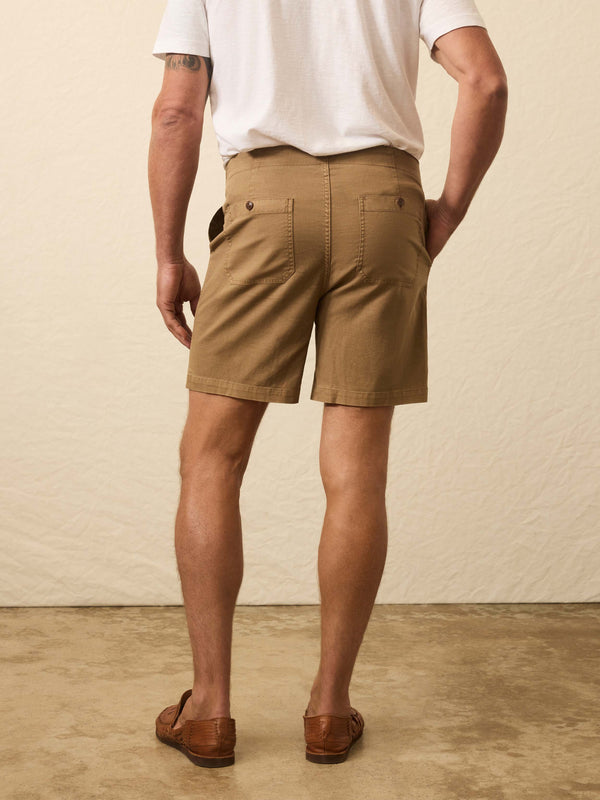 Faherty Dune Utility Short - Wood Bark Men's Bottoms
