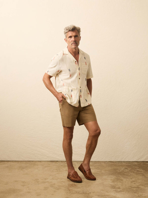 Faherty Dune Utility Short - Wood Bark Men's Bottoms