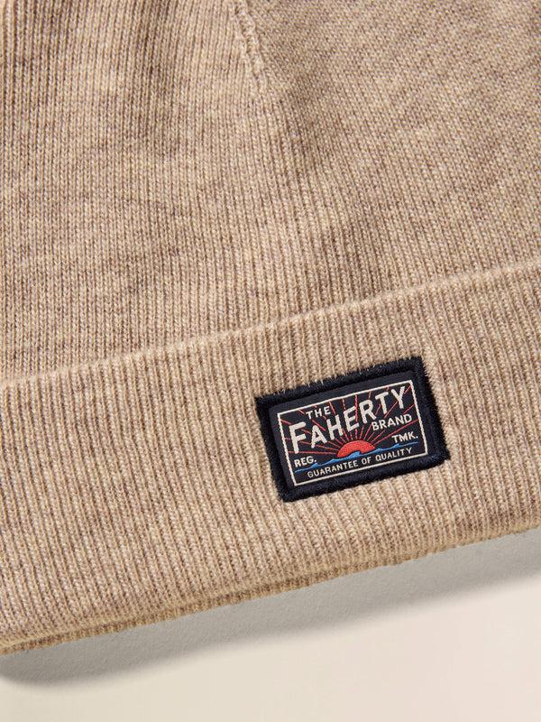 Faherty Faherty Logo Beanie - Oatmeal Heather Men's Hats