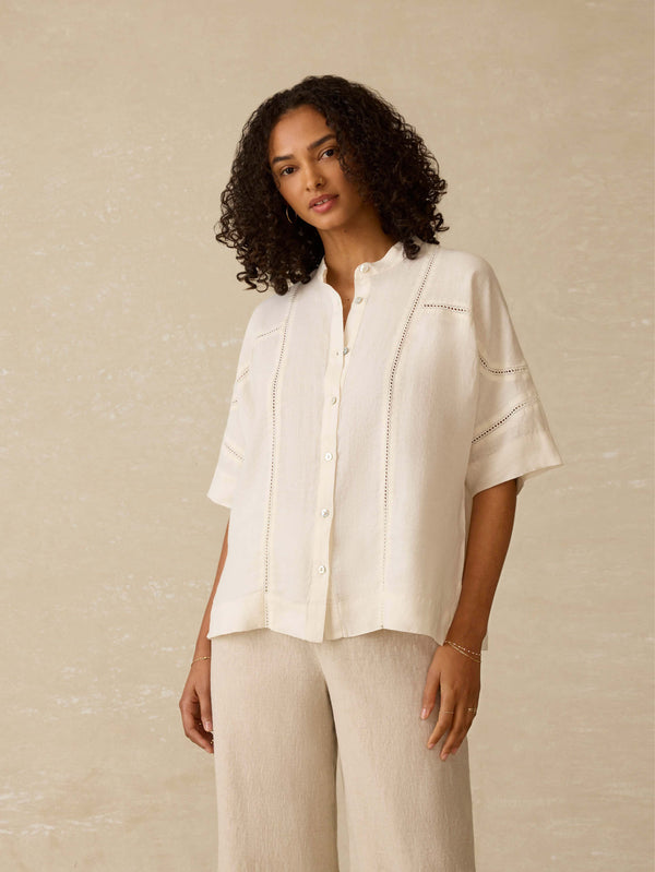 Faherty Luna Top - White Women's Tops