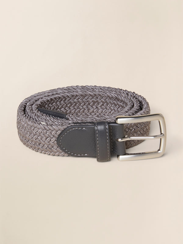 faherty Men's Stretch Woven Belt - Grey Men's Belts