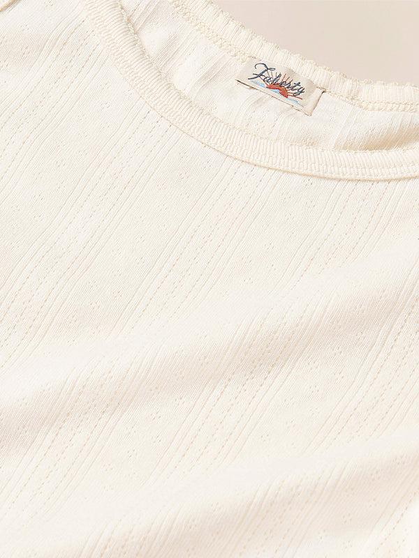 Faherty Pacific Pointelle Tank - Egret Women's Knits