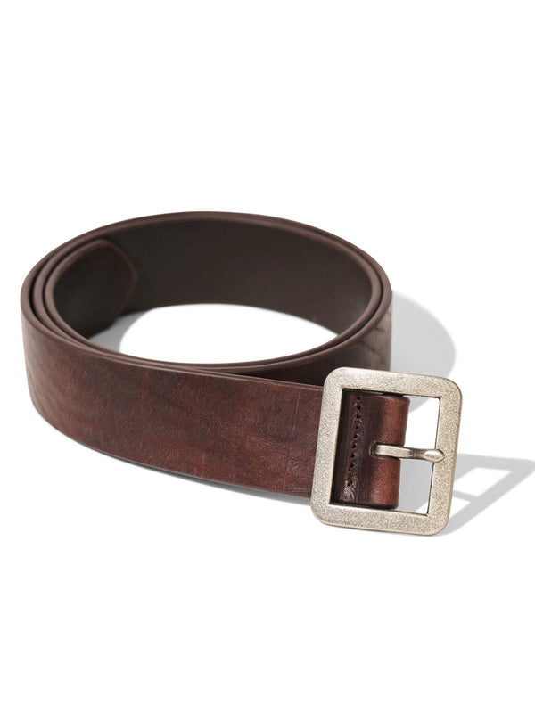 faherty Rugged Leather Belt - Brown Men's Belts