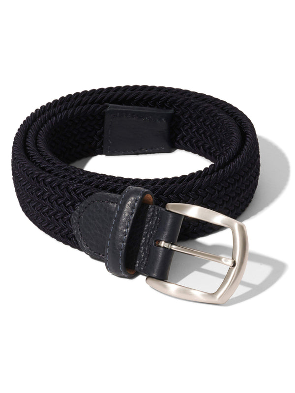 faherty Stretch Woven Belt - Navy Men's Belts
