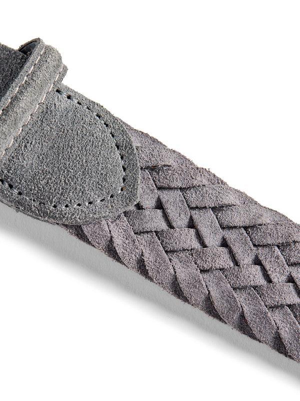 Faherty Suede Woven Belt - Grey Men's Belts