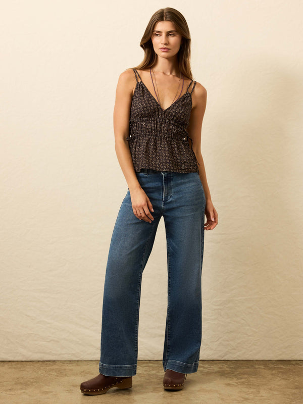 Faherty Sunbeam Top - Luna Mixed Print Women's Tops