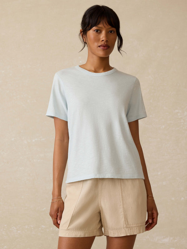 Faherty Sunwashed Essential Tee - Sky Women's Knits