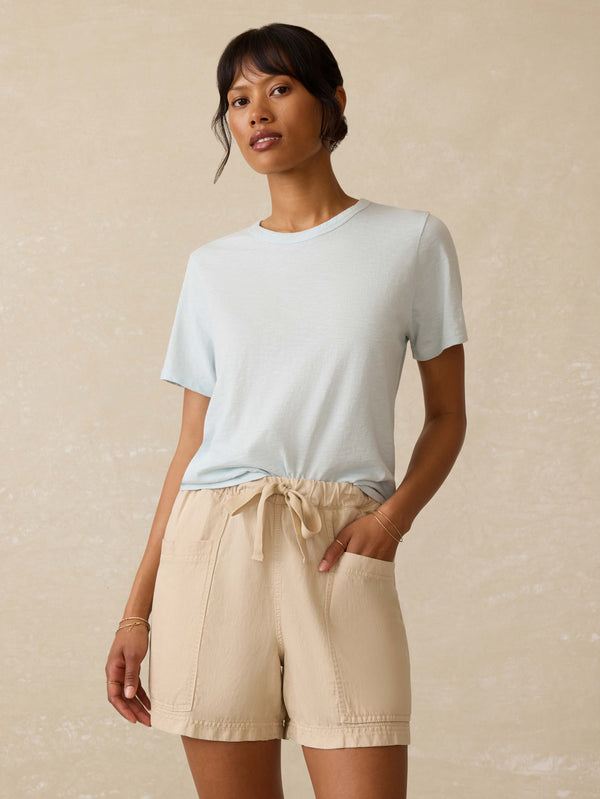 faherty Sunwashed Essential Tee - Sky Women's Knits