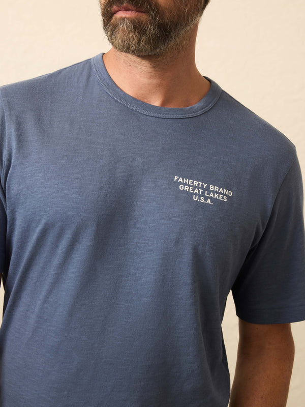 faherty Sunwashed Graphic Tee - Dusk Men's Knits