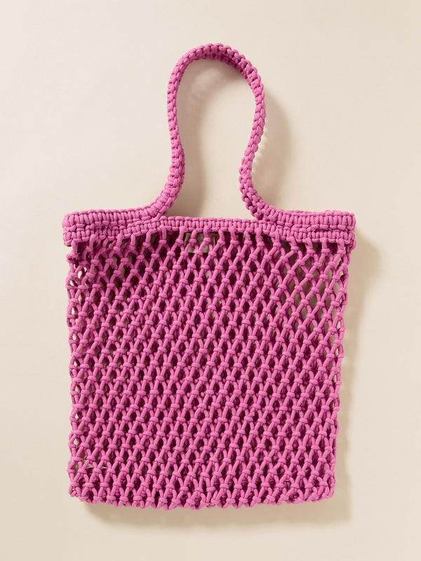 faherty Sunwashed Macrame Tote - Ibis Rose Bags