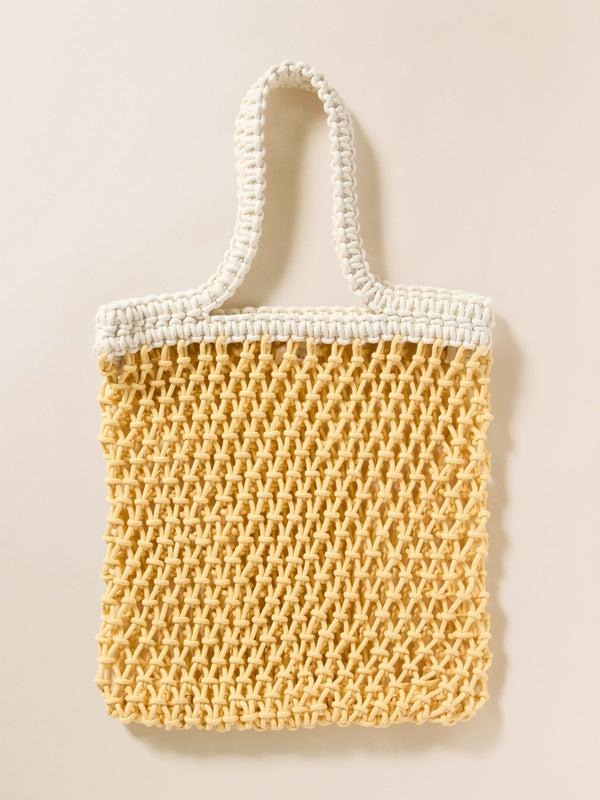 faherty Sunwashed Macrame Tote - Sunshine Bags