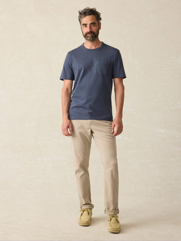 Faherty Sunwashed Pocket Tee - Dune Navy Men's Knits