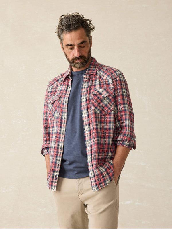 Faherty Sunwashed Pocket Tee - Dune Navy Men's Knits