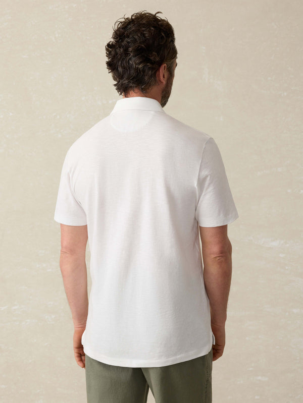 Faherty Sunwashed T-Shirt Polo - White Men's Knits