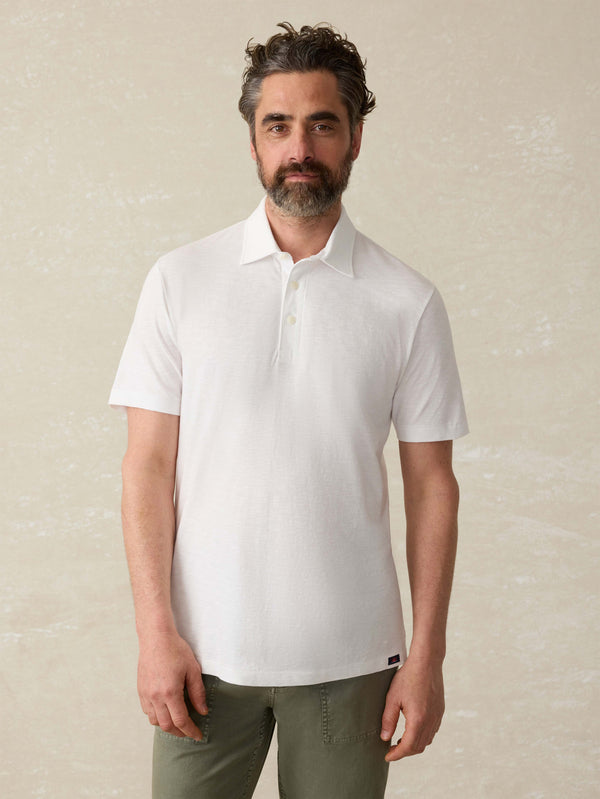 faherty Sunwashed T-Shirt Polo - White Men's Knits