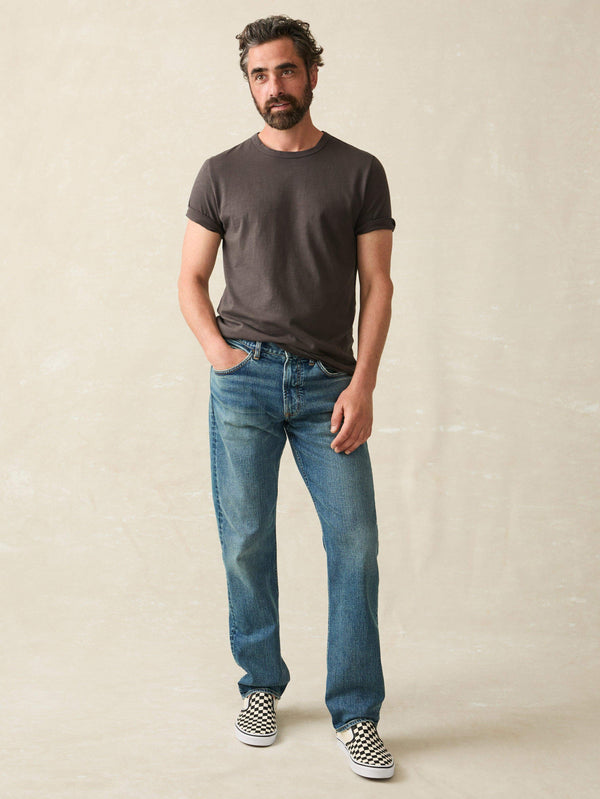 Faherty Sunwashed Tee - Washed Black Men's Knits