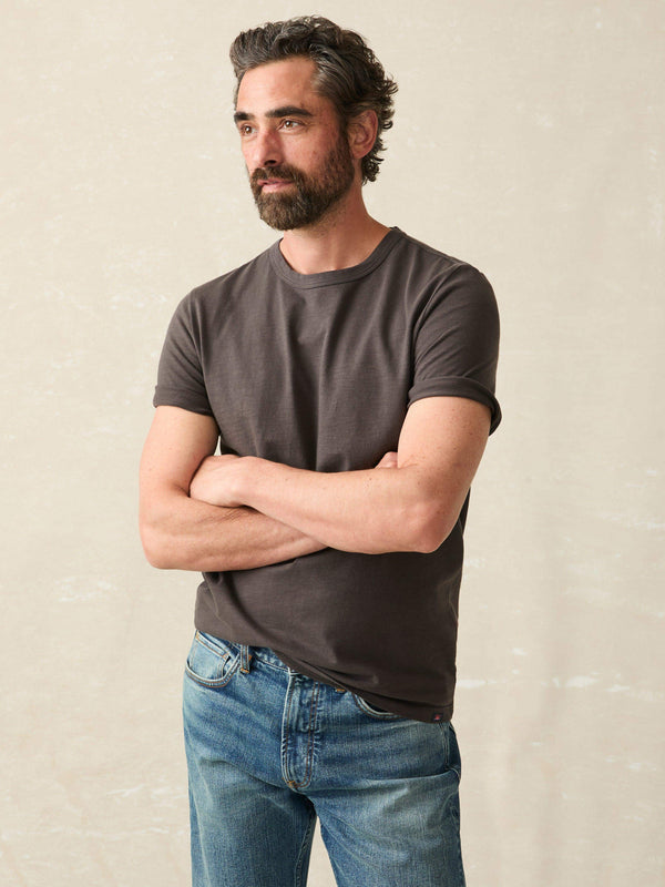 faherty Sunwashed Tee - Washed Black Men's Knits