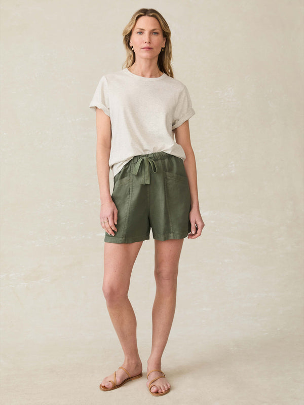 Faherty Topanga Drape Short - Thyme Women's Bottoms