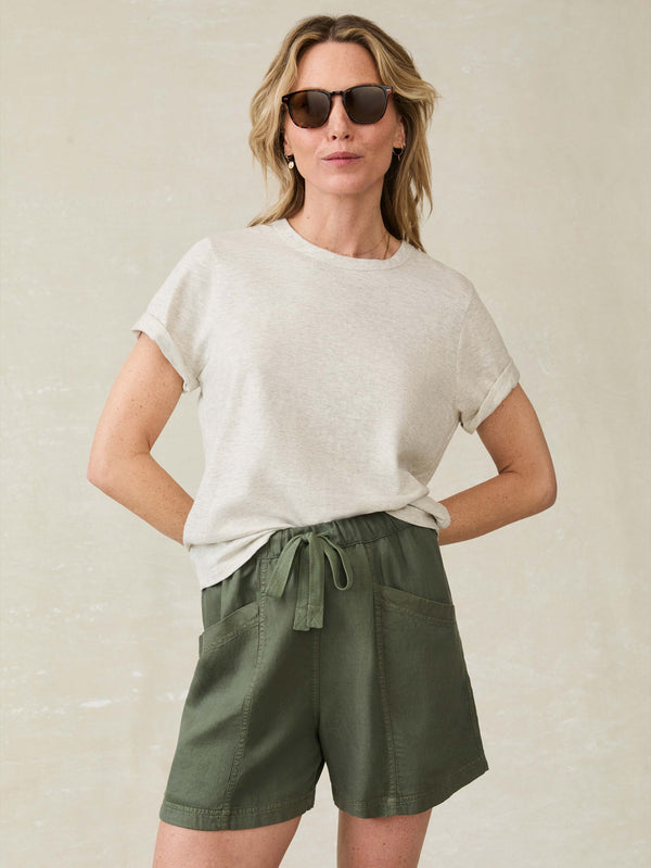 faherty Topanga Drape Short - Thyme Women's Bottoms