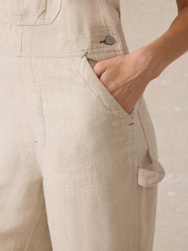 Faherty Twill Linen Overall - Flax Women's Dresses
