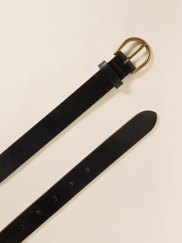 Faherty Women's Leather Belt - Black Women's Belts