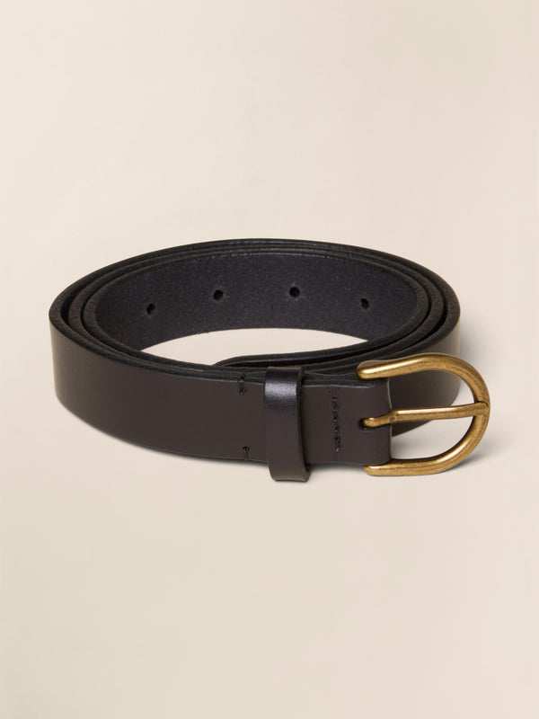 faherty Women's Leather Belt - Black Women's Belts
