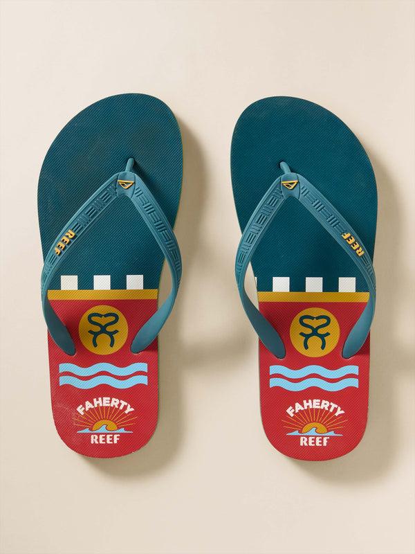 faherty Faherty X Reef Surf Ghana Flip Flop - Agona Green Footwear Sandals