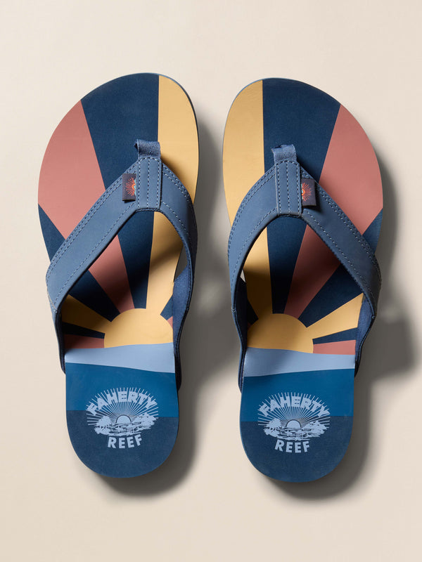 faherty Faherty X Reef Unisex Eva Flip Flop - Indigo Sunrise Footwear Sandals