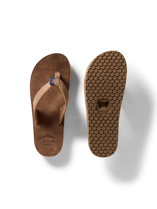 faherty Faherty X REEF Women's Drift Away Flip Flop - Dark Brown Footwear Sandals