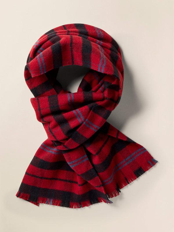 faherty Fireplace Plaid Scarf - Fireplace Plaid Unisex Scarves