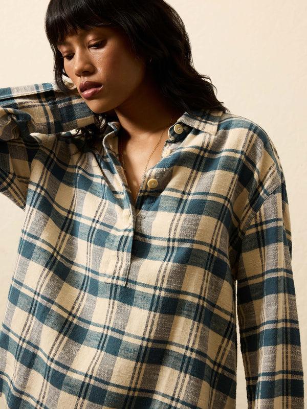 Faherty Flannel Oceanview Top - Mill Creek Plaid Women's Tops