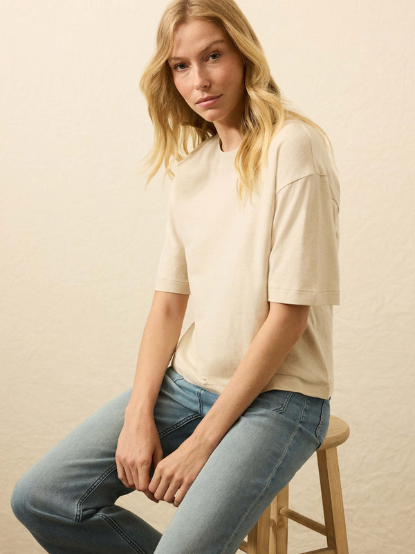 faherty Hemp Blend Vintage Tee - Natural Women's Knits