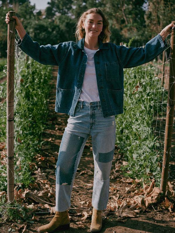 Faherty High Ridge Twill Studio Jacket - Night Waves Wash Women's Outerwear