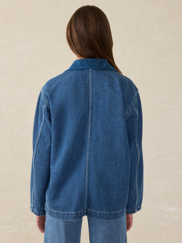 Faherty High Ridge Twill Studio Jacket - Night Waves Wash Women's Outerwear