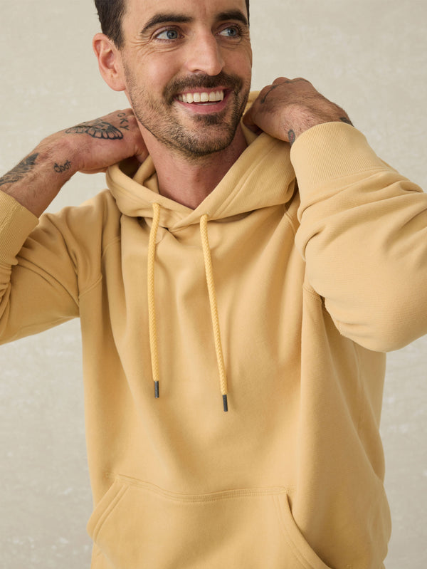 Faherty High Standard Fleece Hoodie - Sun Yellow Men's Hoodies U0026 Pullovers