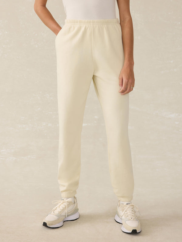 Faherty High Standard Fleece Sweatpant - Lemon Sorbet Women's Bottoms