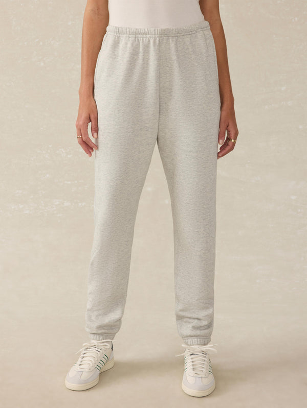 Faherty High Standard Fleece Sweatpant - Light Grey Heather Women's Bottoms