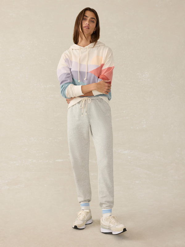 Faherty High Standard Fleece Sweatpant - Light Grey Heather Women's Bottoms